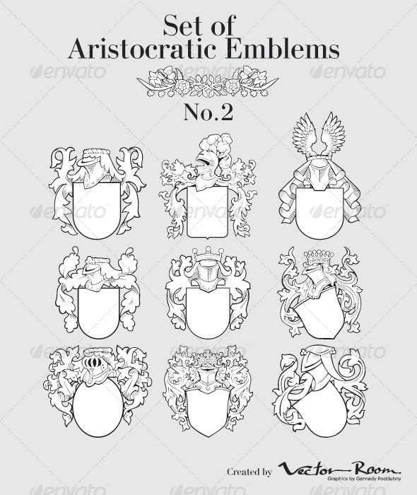 Set of Aristocratic Emblems No2 - Vectors