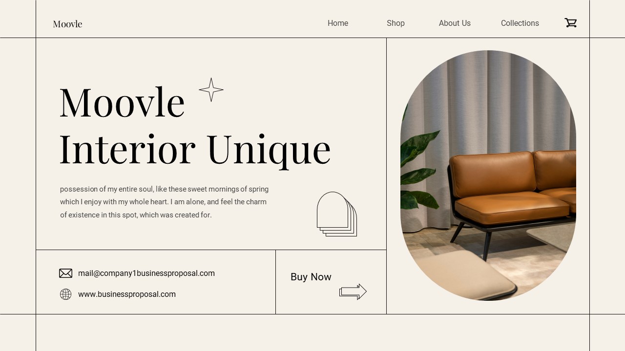 Moovle - Interior Design PowerPoint Template, Presentation Templates