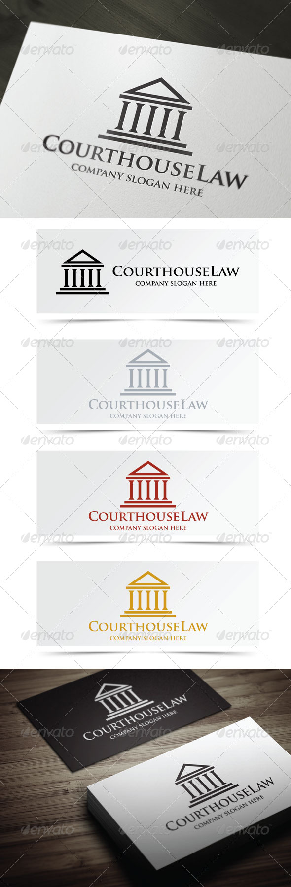 Courthouse Law - Buildings Logo Templates