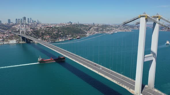 Bosphorus Bridge Aerial Video