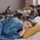 Tween Boy Sleeping in Shelter - VideoHive Item for Sale