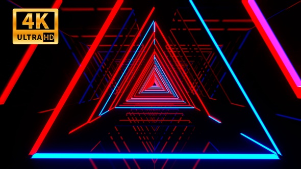 Vj Neon 4K Loop Triangle 02