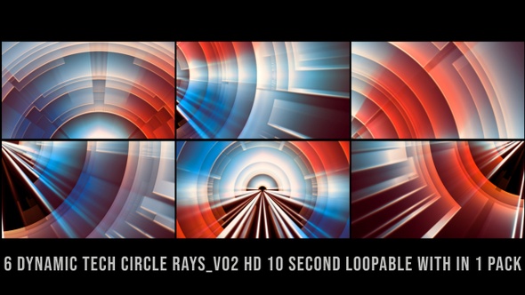 Dynamic Tech Circle Rays Pack Red V02 alt