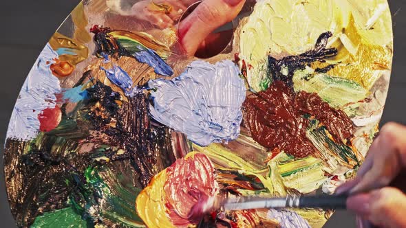 Artist Palette Painting Tools Art Hand Paintbrush alt