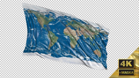 Flag With the Texture of the Planet Earth (Part 2)