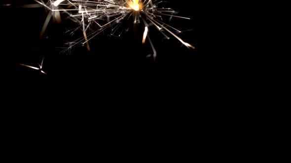Burn Bright Sparklers Black Background, Sparks, New Year