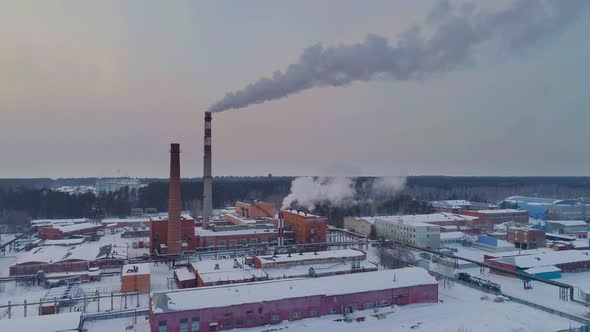 Industrial area top view. alt