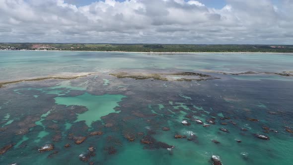 Brazil Northeast  bay water. Beach landmark travel destination in Brazil. alt