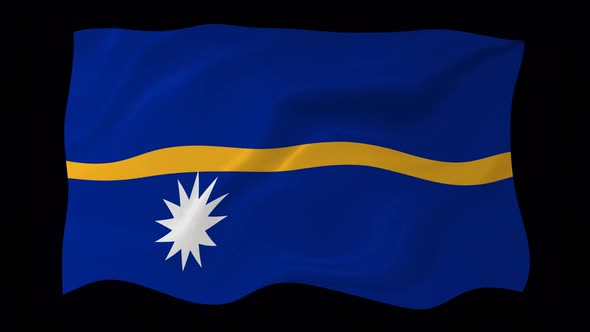 Nauru Flag Wavy National Flag Animation