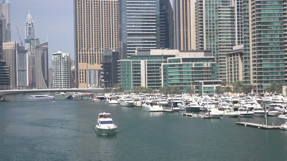 Motor Boat Sails in the Canal alt