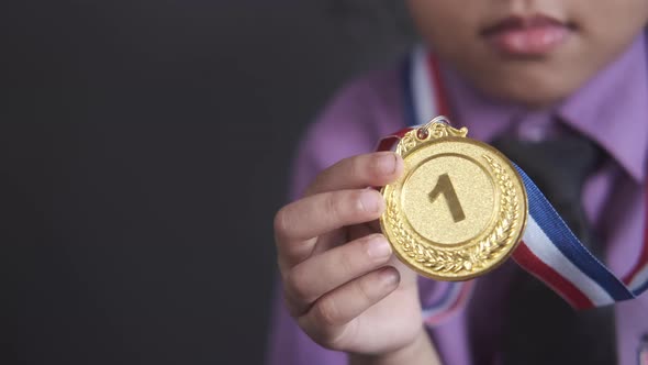 First Place Throphy Against Yellow Background alt