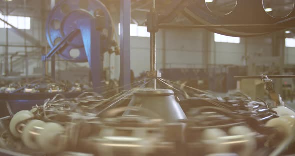Automatic Isolation of Copper Cable and Winding It on a Large Bobbin in the Workshop for the alt