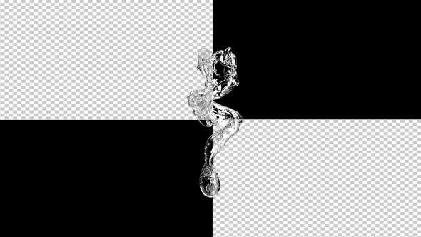 Liquid Wavy Glass Splash