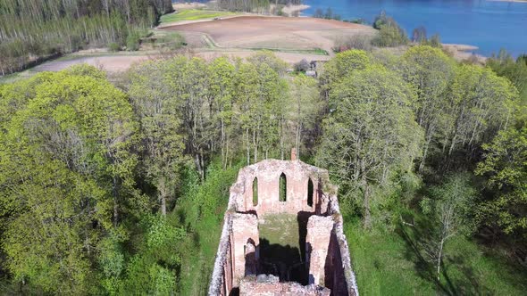 Old Architecture Details of the Lutheran Church in the Kalsnava Parish Latvia alt