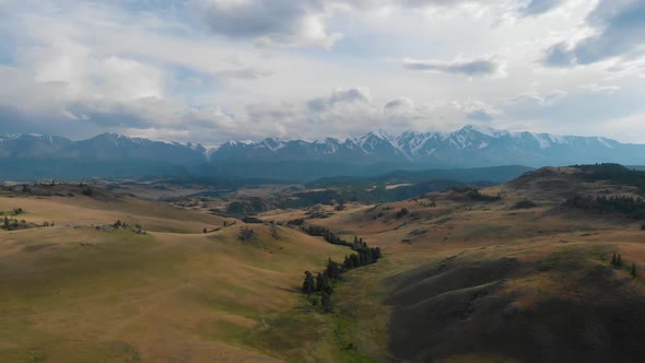 Aerial Video of the Kurai Steppe