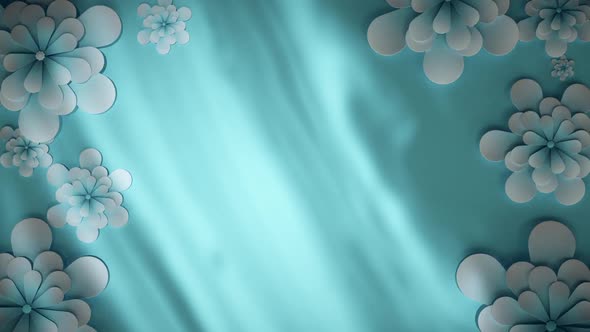 Blue Flowery Card Background