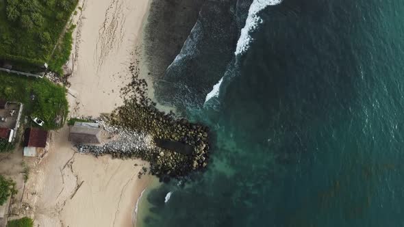 Beautiful Nusa Dua beach drone footage in Bali. This footage was shot during Sunrise time. alt