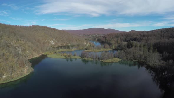 Plitvice Lakes - aerial view alt