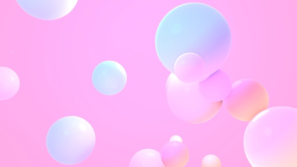 Soft Pastel Pink Flowing Spheres alt