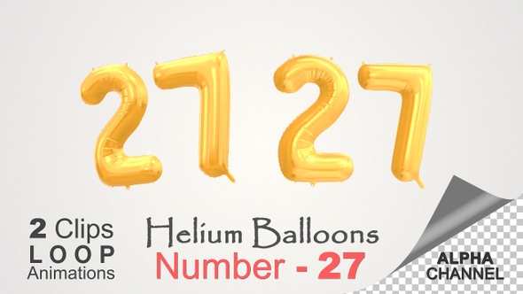 Celebration Helium Balloons With Number – 27