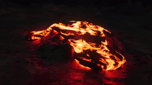 Spreading Lava From The Rock