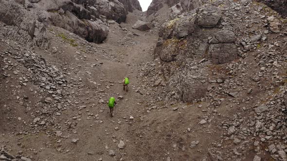 Huge Boulders Around the Hiking Trail Along Where Tourists Climb the Mountain