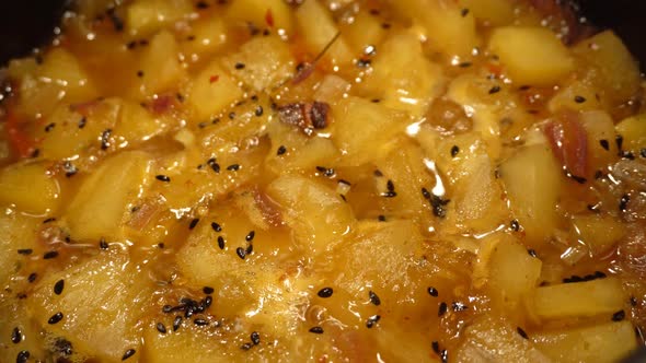 Pineapple Chutney Simmering
