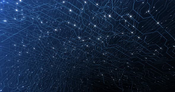 4K seamless loop of print circuit technology cyber and futuristic concept. alt