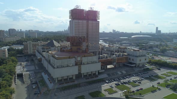 Aerial View of Russian Academy of Sciences in Moscow