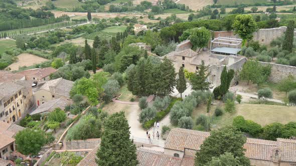 Urban Cityscape of San Gimignano From the Top of One of Its Famous Towers alt