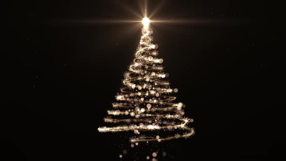 Christmas Tree Animation on Black