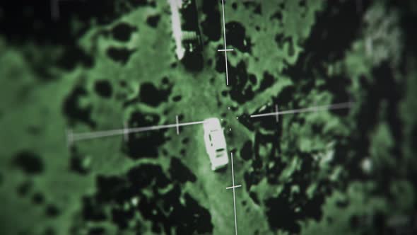 Night Vision Target Tracking System Aims At Army Military Convoy On ...