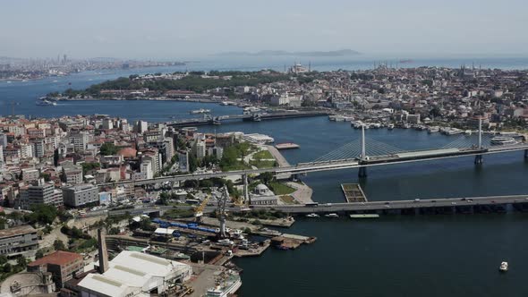 Istanbul Bosphorus And Golden Horn Aerial View