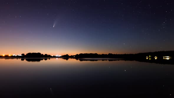 Comet Neowise C2020 F3 at Sunet Over the River alt