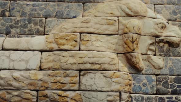 Nebuchadnezzar's Babylon king bas-relief lion