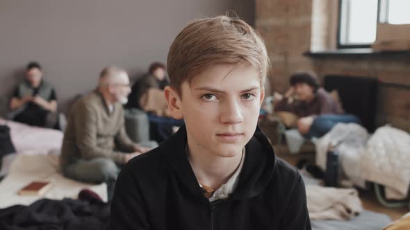 Schoolboy Posing in Refuge alt