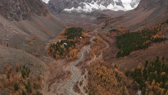 Mount Karatash Aktru Valley Autumn alt
