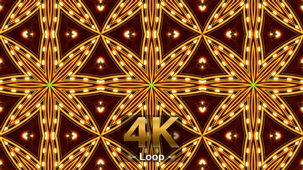Orange Decoration Kaleidoscope Light Loop 4K 01 alt