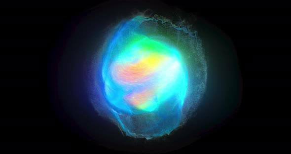 Colorful rainbow Colored Orb Particles seamless loop.
