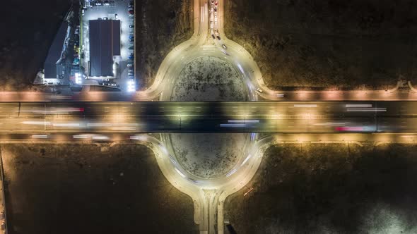 Roundabout Traffic From Above alt