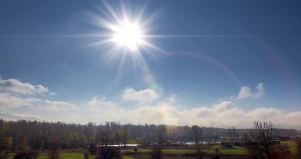 Mountain Meadow Timelapse at the Autumn Sunrise Time alt