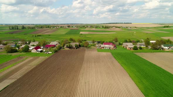 Aerial View of the Ukrainian Village