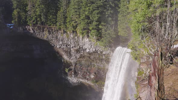 Beautiful Waterfall in Canadian Nature in the Rain Forest alt