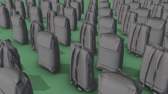 A Lot Of Back Pack In A Row Hd alt