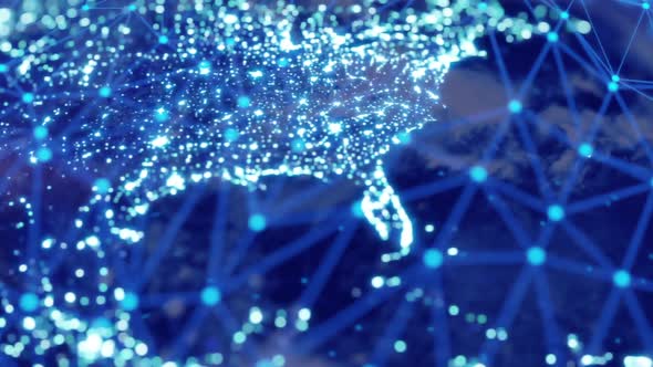 Science Footage with Globe in Lights