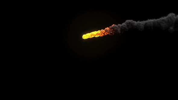 Meteorite Flies With A Tail Of Smoke