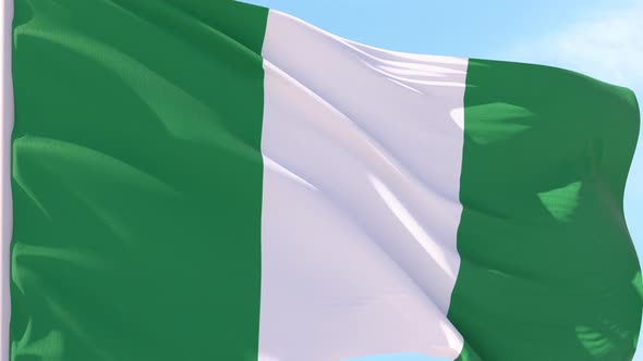 Nigeria Flag Looping Background