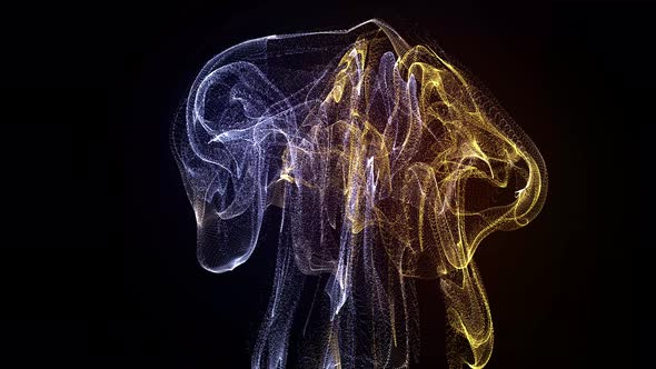 Abstract Particles Background. Color Fluid Particles. alt