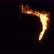 Ring on fire. Fuel burning in a circle at random on back background. - VideoHive Item for Sale