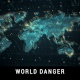 World Map Danger Blue Light 4K - VideoHive Item for Sale